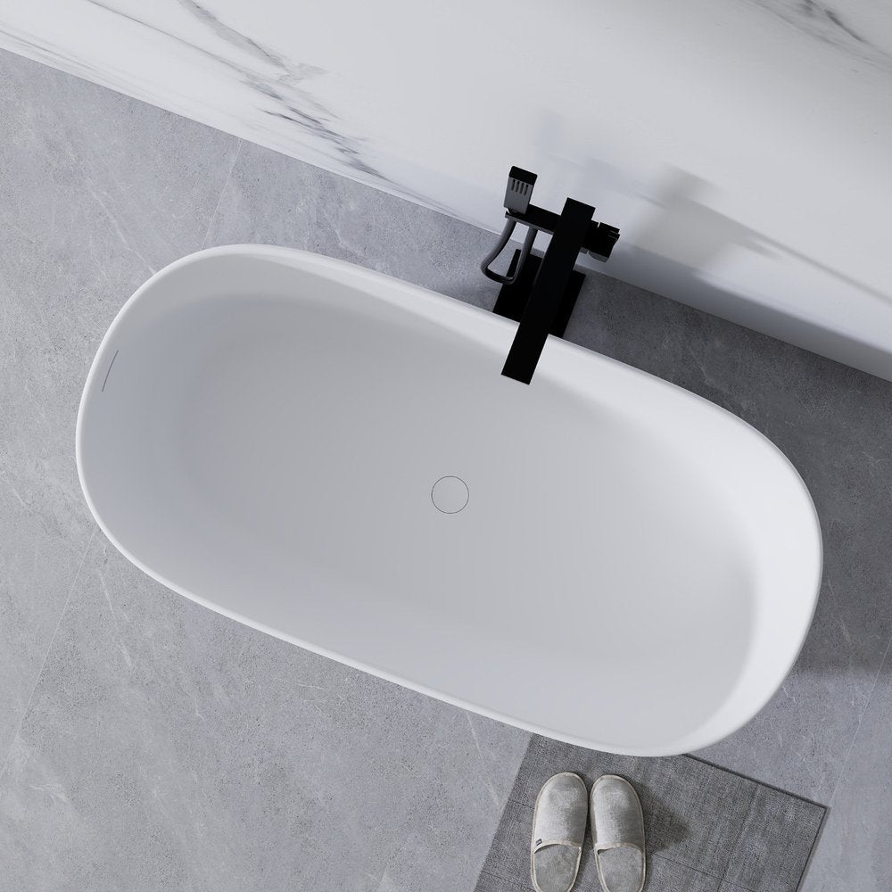 51" White Acrylic Oval Bath Tub