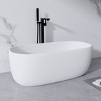 51" White Acrylic Oval Bath Tub