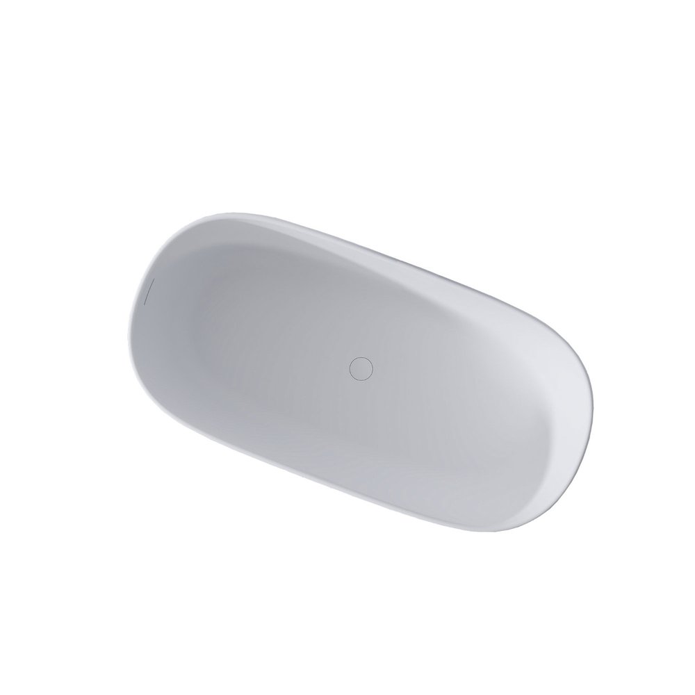 51" White Acrylic Oval Bath Tub