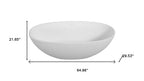 65" White Acrylic Oval Bath Tub