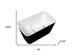 49" White Acrylic Bath Tub
