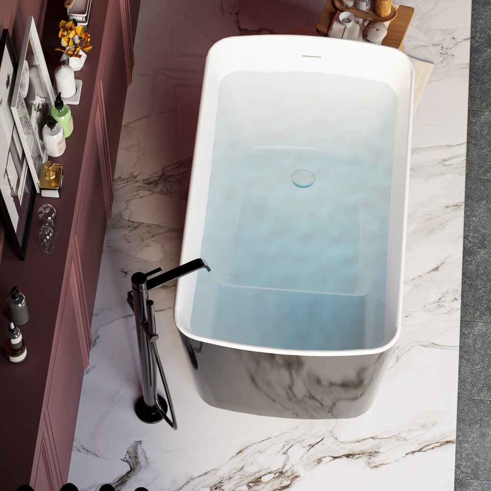 49" White Acrylic Bath Tub