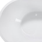 59" White Acrylic Oval Bath Tub