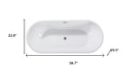 59" White Acrylic Oval Bath Tub