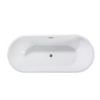 59" White Acrylic Oval Bath Tub