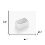 43" White Acrylic Bath Tub