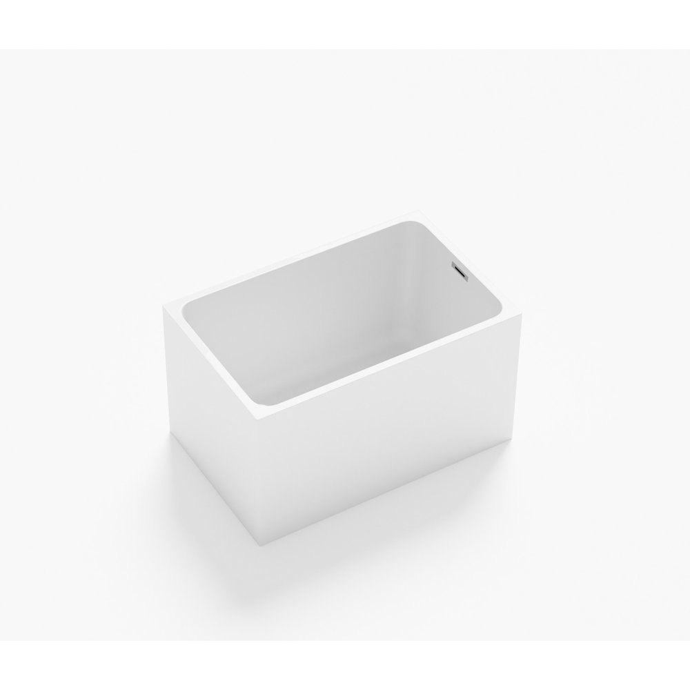 43" White Acrylic Bath Tub