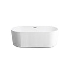 59" White Acrylic Oval Bath Tub