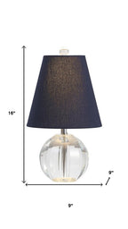 16" Clear Novelty Table Lamp With Globe Shade