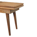 47" Brown and Oak Cane And Solid Wood Dining Bench