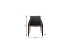 Black And Brown Faux Leather And Steel Dining Arm Chair