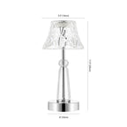 12" Silver Novelty USB Table Lamp With Empire Shade