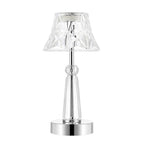12" Silver Novelty USB Table Lamp With Empire Shade