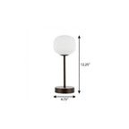 12" Antiqued Bronze Novelty USB Table Lamp With Globe Shade