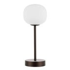 12" Antiqued Bronze Novelty USB Table Lamp With Globe Shade