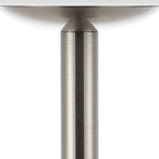 13" Nickel USB Table Lamp With Dome Shade