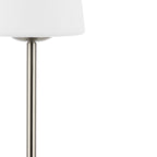13" Nickel USB Table Lamp With Empire Shade