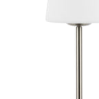 13" Nickel USB Table Lamp With Empire Shade