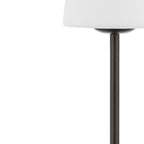 13" Antiqued Bronze USB Table Lamp With Empire Shade