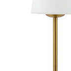 13" Gold USB Table Lamp With Empire Shade
