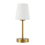 13" Gold USB Table Lamp With Empire Shade