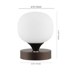 6" Antiqued Bronze Novelty USB Table Lamp With Globe Shade