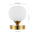 6" Gold Novelty USB Table Lamp With Globe Shade
