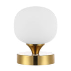 6" Gold Novelty USB Table Lamp With Globe Shade