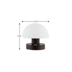 6" Antiqued Bronze Novelty USB Table Lamp With Dome Shade