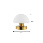 6" Gold Novelty USB Table Lamp With Dome Shade
