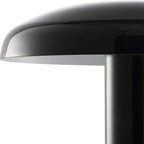 11" Black Novelty USB Table Lamp With Globe Shade