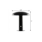 11" Black Novelty USB Table Lamp With Globe Shade