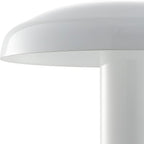 11" White Novelty USB Table Lamp With Globe Shade