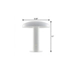 11" White Novelty USB Table Lamp With Globe Shade