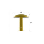 11" Yellow Novelty USB Table Lamp With Globe Shade