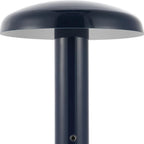 11" Blue Round USB Desk Lamp With Globe Shade