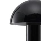 11" Black Novelty USB Table Lamp With Globe Shade