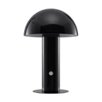 11" Black Novelty USB Table Lamp With Globe Shade