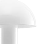 11" White Novelty USB Table Lamp With Globe Shade