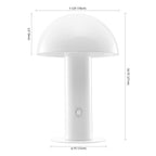 11" White Novelty USB Table Lamp With Globe Shade