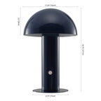 11" Blue Novelty USB Table Lamp With Globe Shade