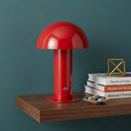 11" Red Novelty USB Table Lamp With Globe Shade