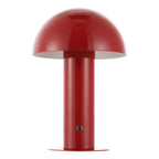 11" Red Novelty USB Table Lamp With Globe Shade