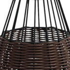 Set of Two 10" Black Round USB Table Lamps With Globe Shades