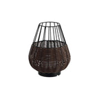 Set of Two 10" Black Round USB Table Lamps With Globe Shades