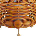 Set of Two 6" Brown Lantern USB Table Lamps With Globe Shades