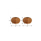 Set of Two 6" Brown Lantern USB Table Lamps With Globe Shades