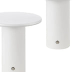Set of Two 8" Clear USB Table Lamps