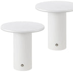 Set of Two 8" Clear USB Table Lamps