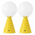 Set of Two 12" Clear Lighthouse USB Table Lamps